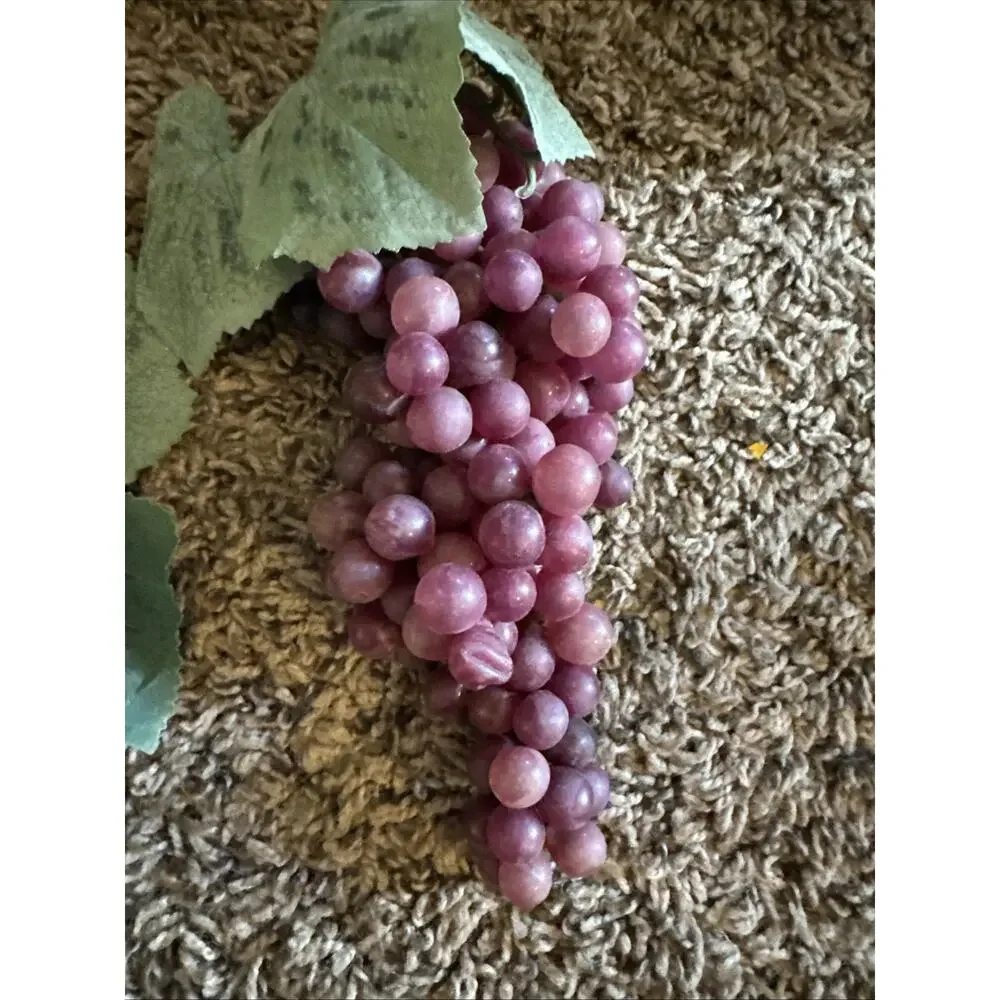 Cutting Board Wood Glass Decorative Wine With Grapes & Basket LOT